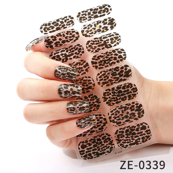 Leopard nail polish film nail sticker