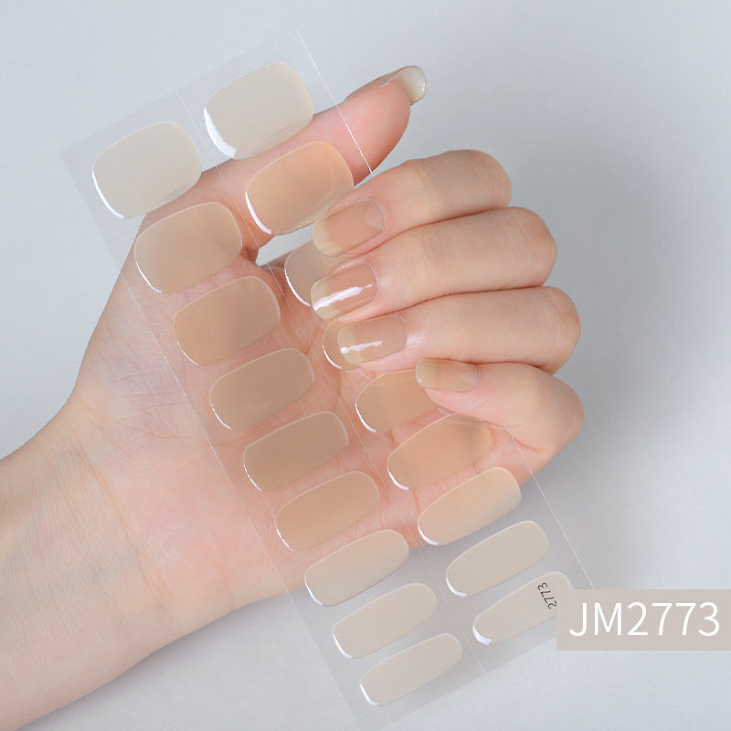 Semicured UV gel nail sticker