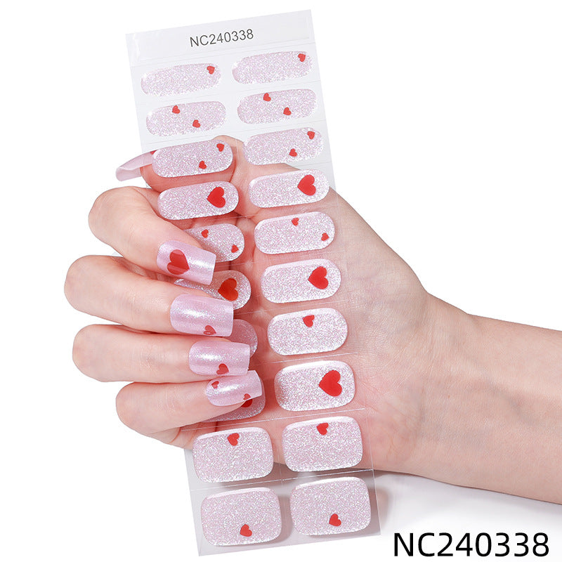 Semicured UV gel nail sticker kit NC240338