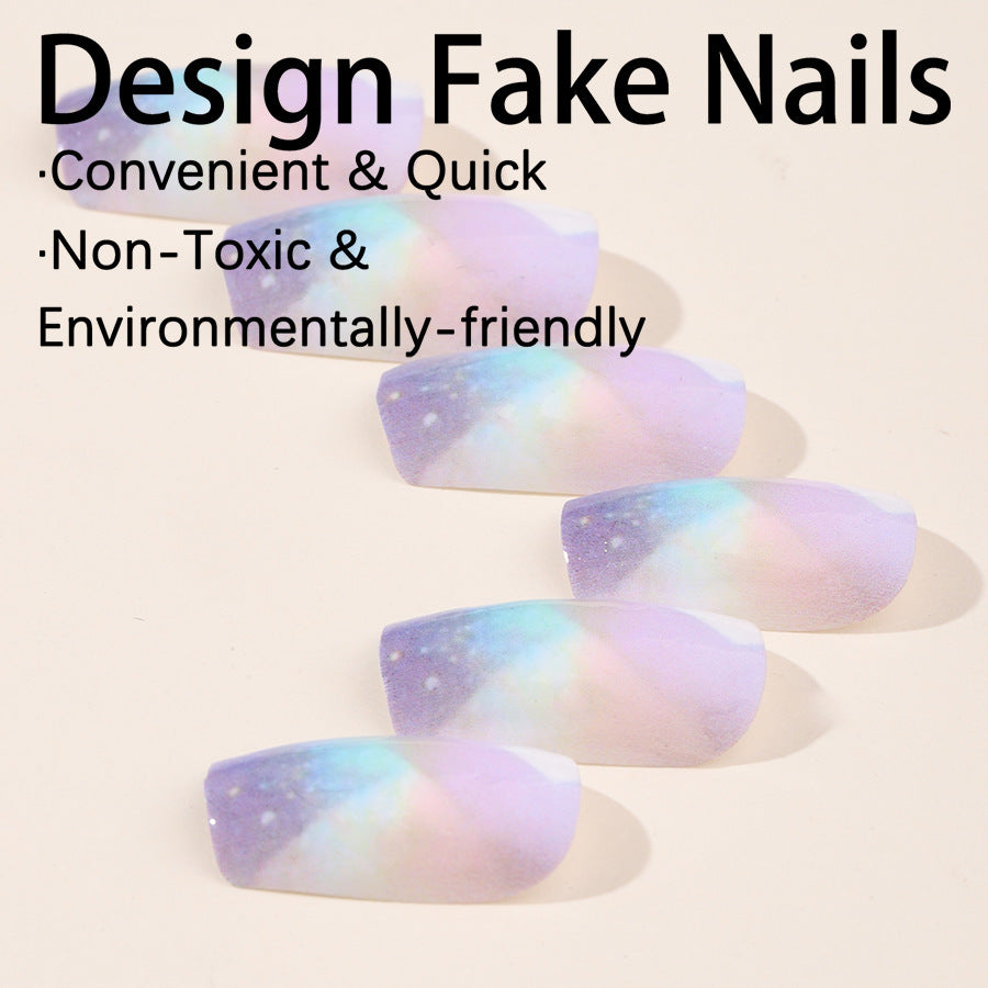 24pcs Short False Nails