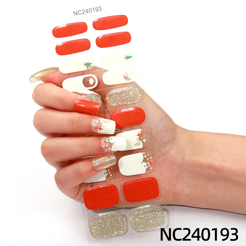 Semicured UV gel nail sticker kit NC240193