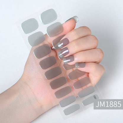 Semicured UV gel nail sticker