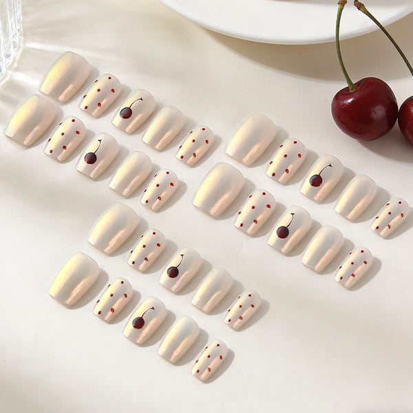 30 pieces cherry polka dots