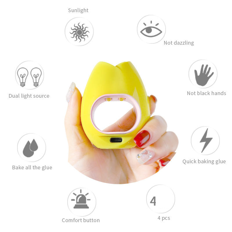 Handheld phototherapy light USB quick drying baking light