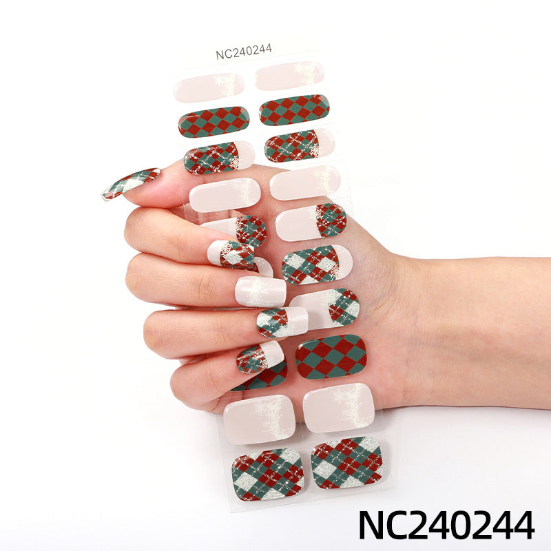 Semicured UV gel nail sticker kit NC240244