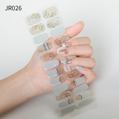 Semicured UV gel nail sticker kit