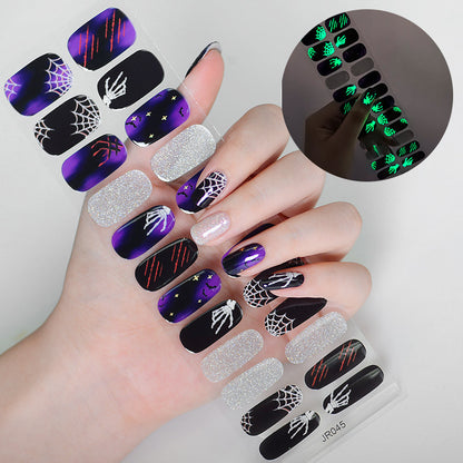 Semicured UV gel nail sticker kit