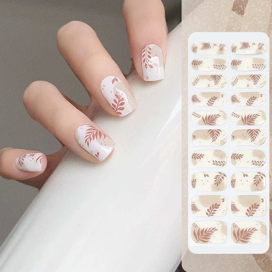 Semicured UV gel nail sticker kit