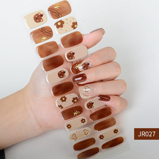 Semicured UV gel nail sticker kit JR027