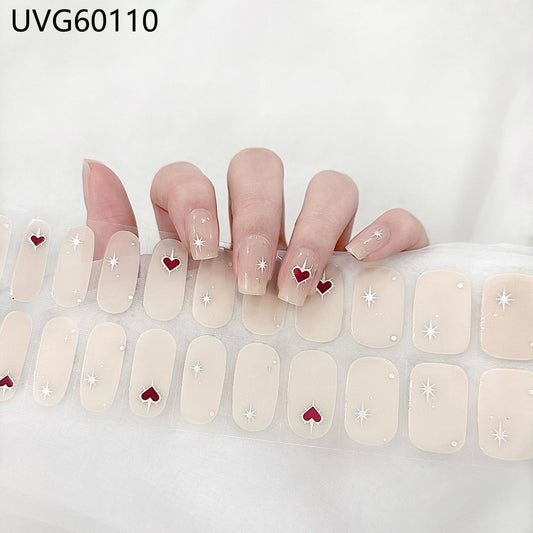 Semicured UV gel nail sticker kit UVG60110