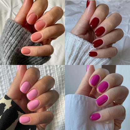 Short solid color nail enhancement patches