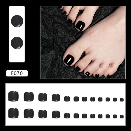 Diamond sparkle ins-style fake nails pedicure F070