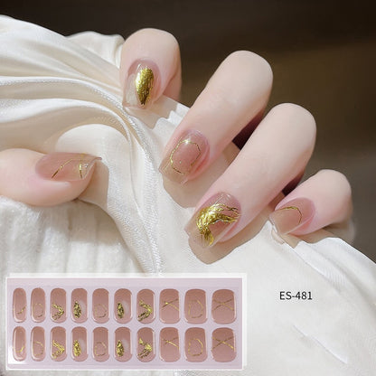 Semicured UV gel nail sticker kit