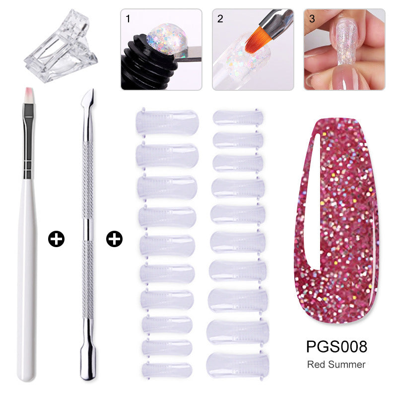 Nail enhancement crystal extender kit