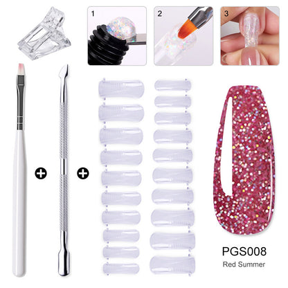 Nail enhancement crystal extender kit