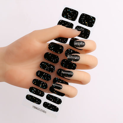 Semicured UV gel nail sticker kit