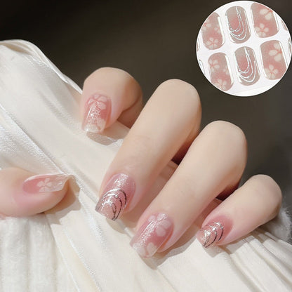 Semicured UV gel nail sticker kit