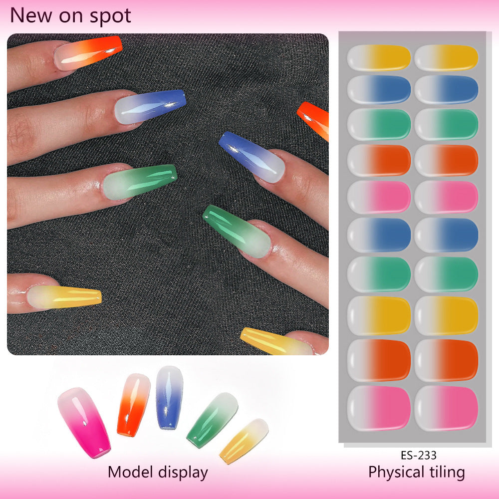 Semicured UV gel nail sticker kit