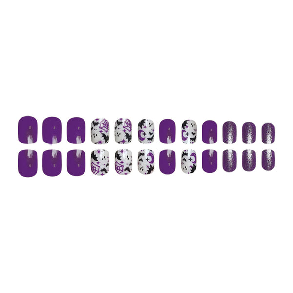 Purple glitter ghost web