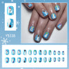 Colorful snowman manicure
