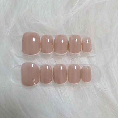 Pink fake nails