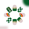 12 Sizes-24 Pcs Press On Nails C836