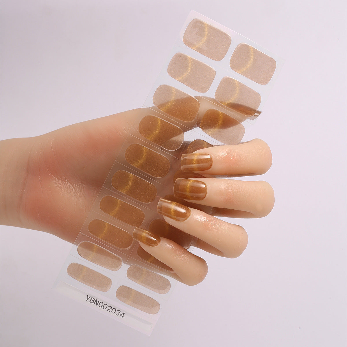 Semicured UV gel nail sticker kit