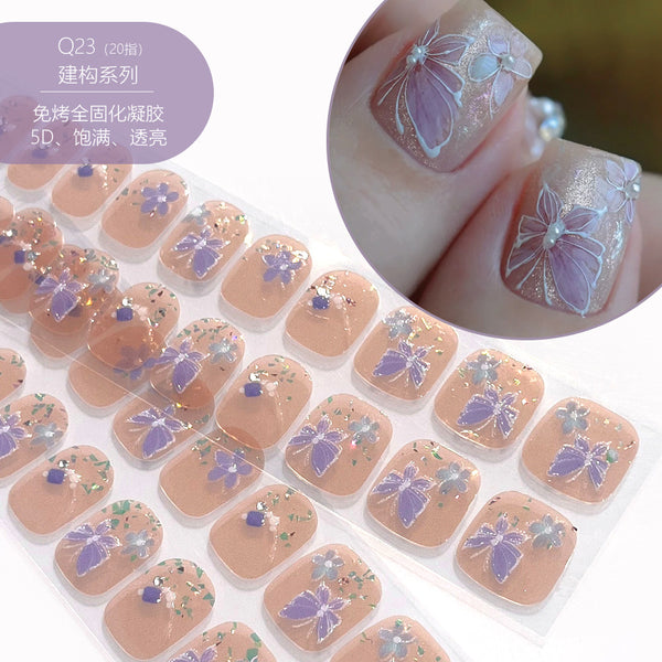 UV Free 5D Gel Nail Art Sticker Q39