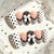30 pieces of black lace polka dot butterfly