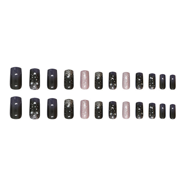 12 Sizes-24 Pcs Press On Nails W1819