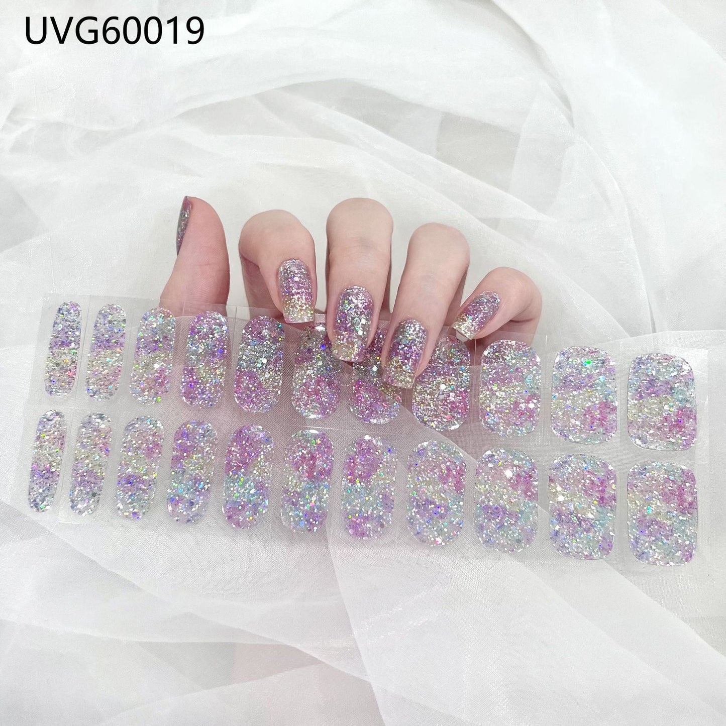 Semicured UV gel nail sticker kit UVG60019