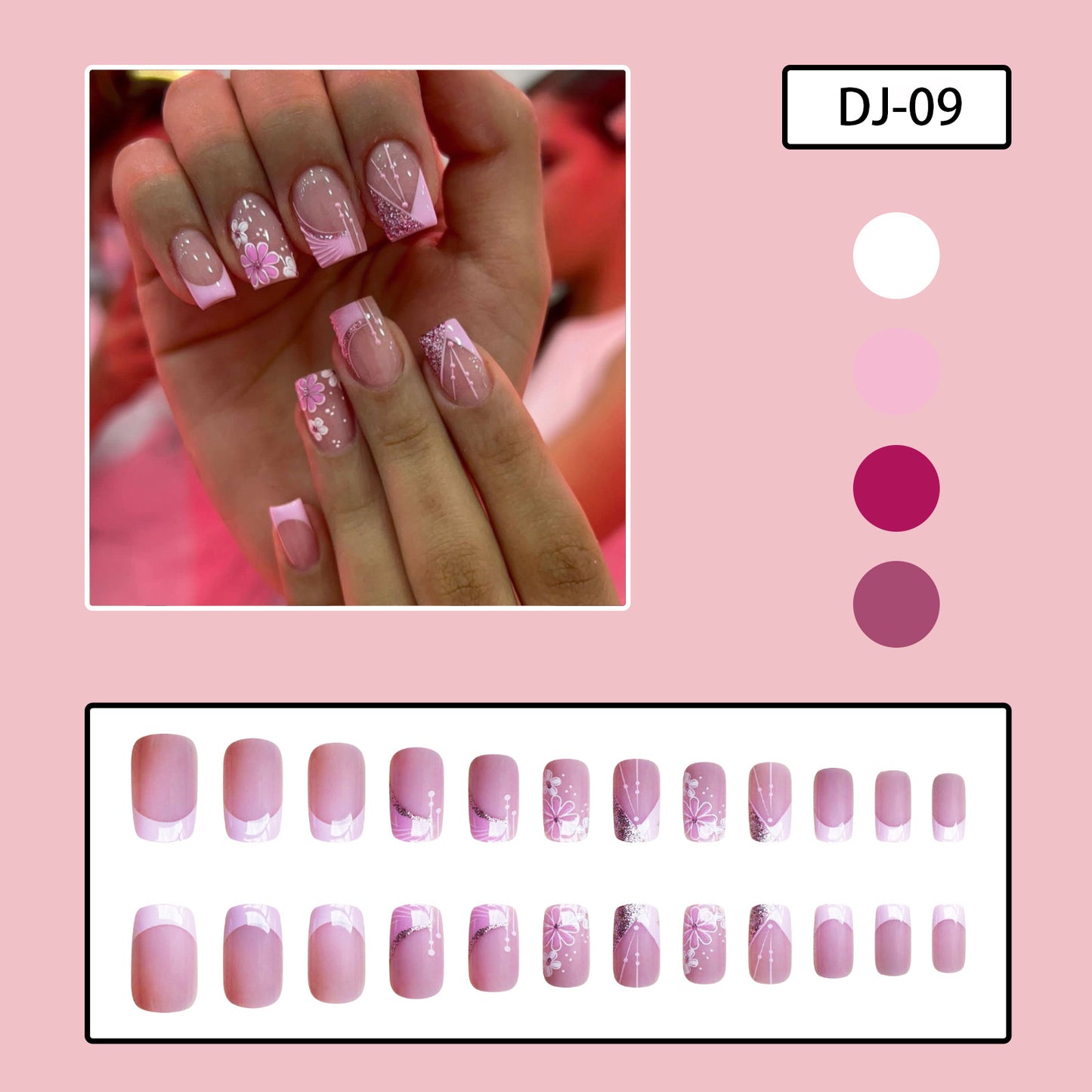 24pcs/Set Press On Nails