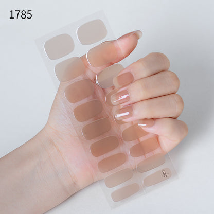 Semicured UV gel nail sticker