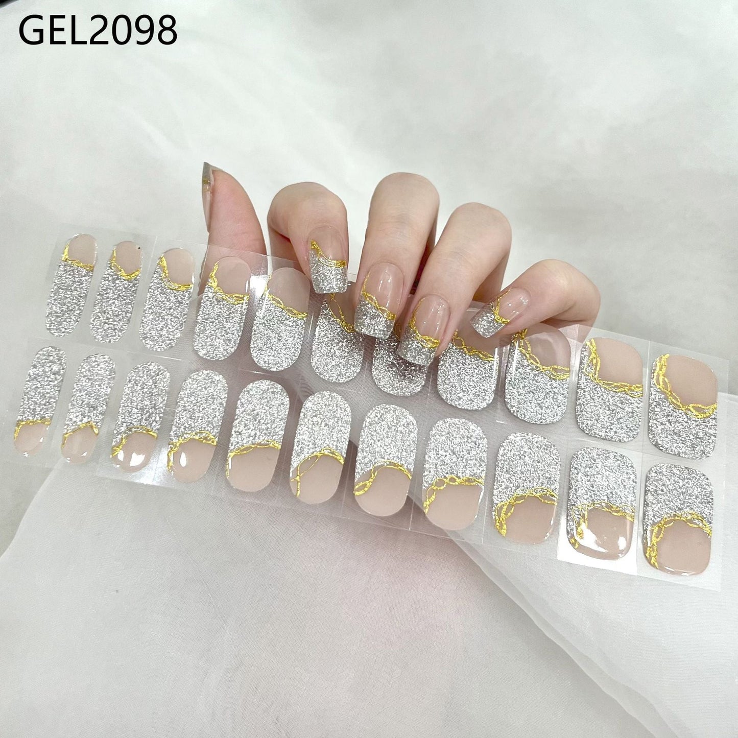 Semicured UV gel nail sticker kit GEL2098