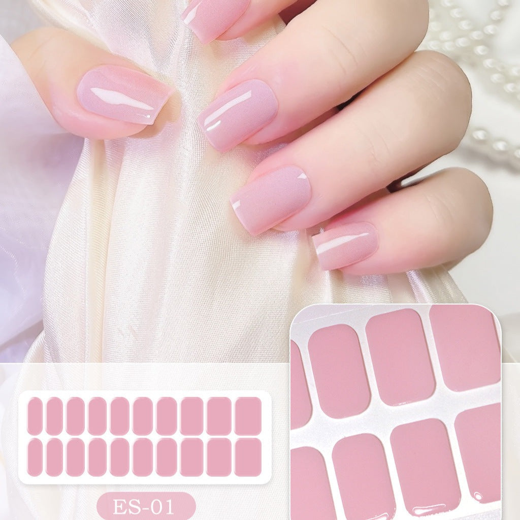 Semicured UV gel nail sticker kit