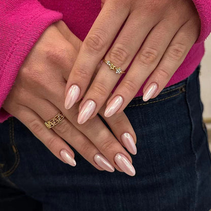 Light pink electroplating nail enhancement