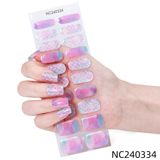 Semicured UV gel nail sticker kit NC240334