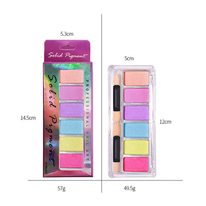 Solid-state magic mirror powder 6-color set