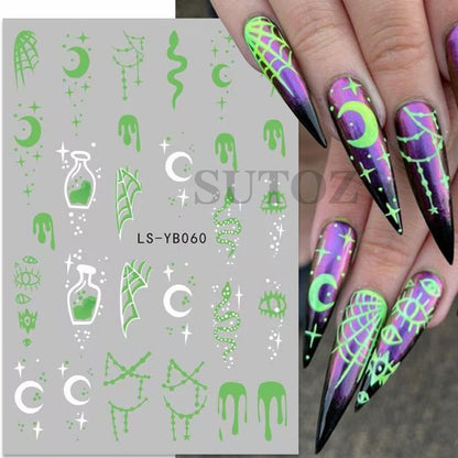 Nails Art Stickers 3D Self-Adhesive Nails Decals