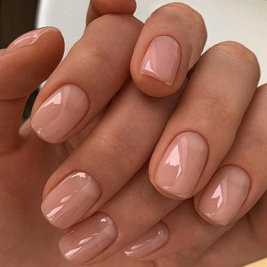 Solid skin tone nail art