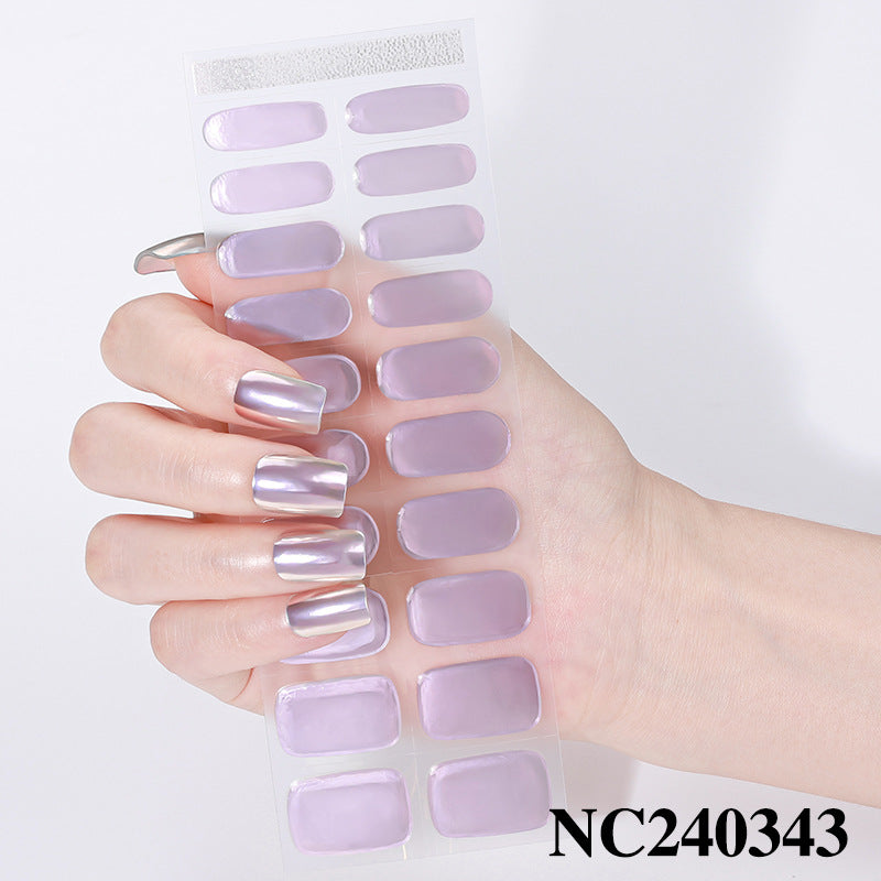 Semicured UV gel nail sticker NC240343
