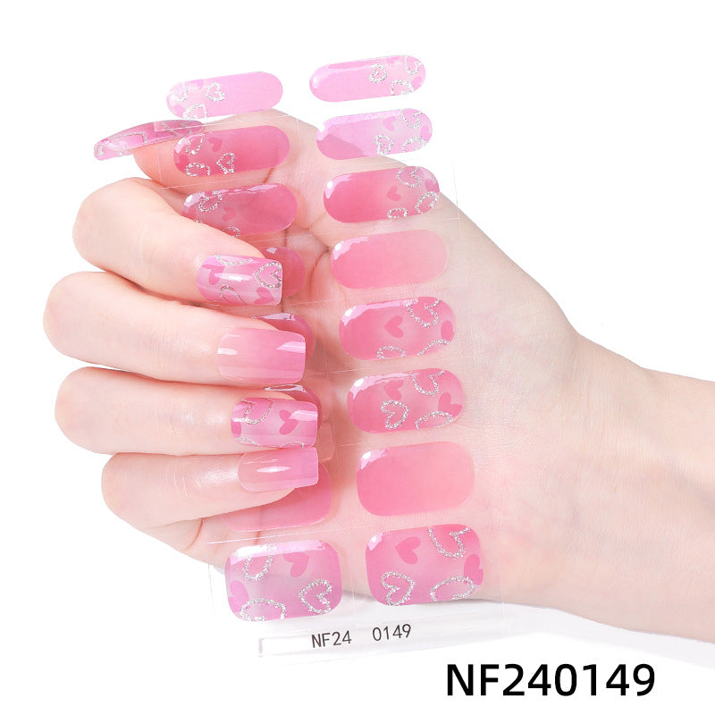 Semicured UV gel nail sticker kit NF240149