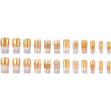 12 Sizes-24 Pcs Press On Nails CZ463-B7