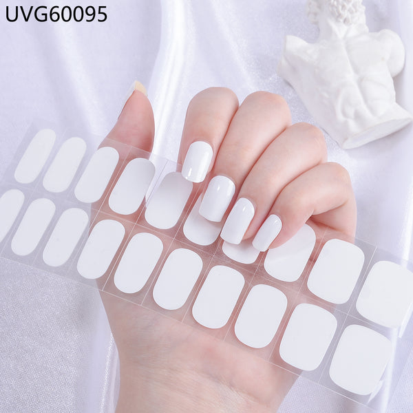UV gel nail sticker semi-cured