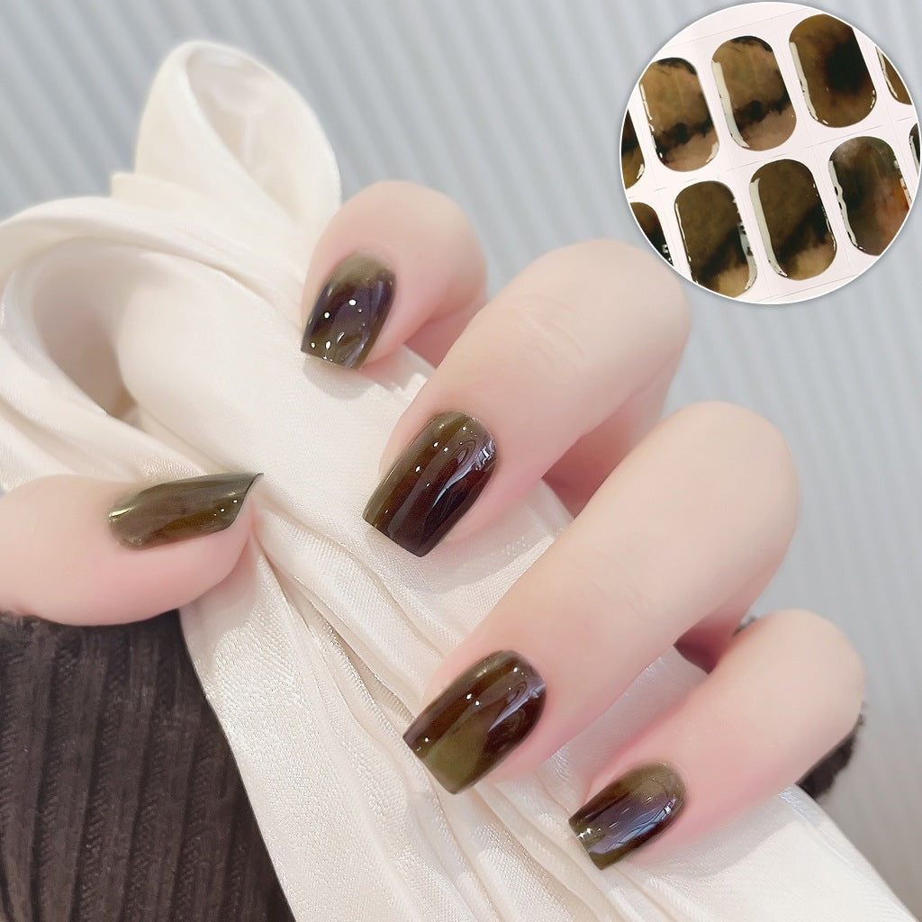 Semicured UV gel nail sticker kit