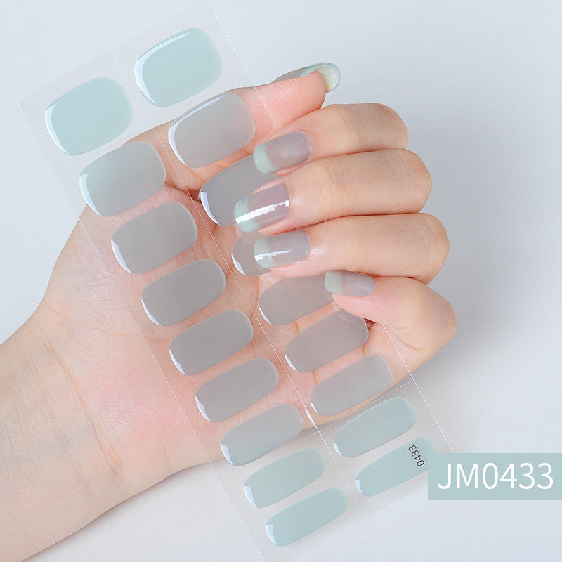 Semicured UV gel nail sticker