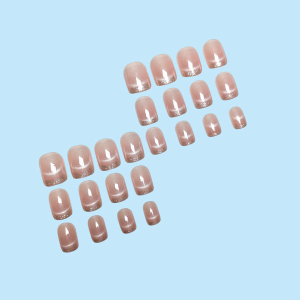 Bare powder silver foil crushed diamond French