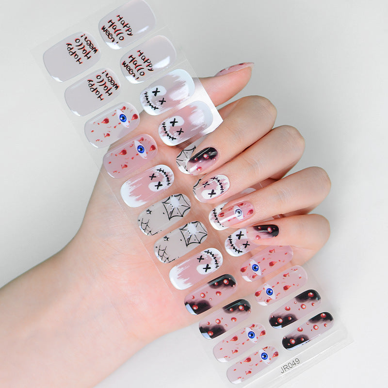 Semicured UV gel nail sticker kit JR49 (24 stickers)