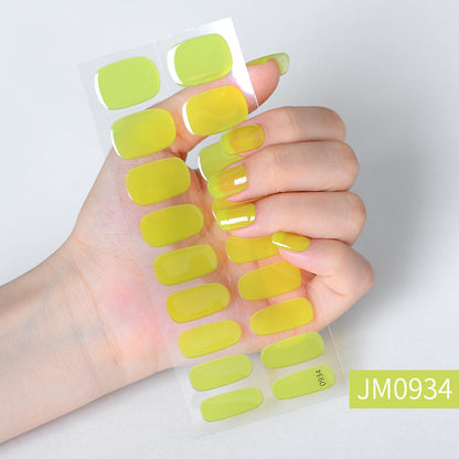 Semicured UV gel nail sticker