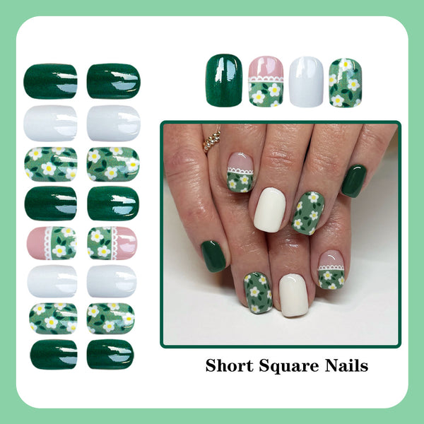 Dark green flowers
